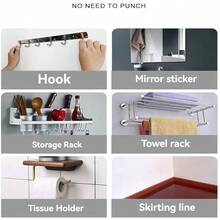 1pc No-Nail Glass Glue, Mildew & Waterproof Strong Adhesive, No-Hole Structure Tile Wall Adhesive - Multicolor - View 4