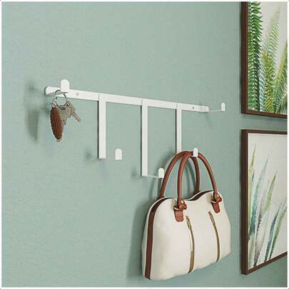 Cabideiro Parede Decorativo Porta Bolsa Pendurador De Roupas Chapéus Blazer Casaco Jaleco Em Aço 45x16