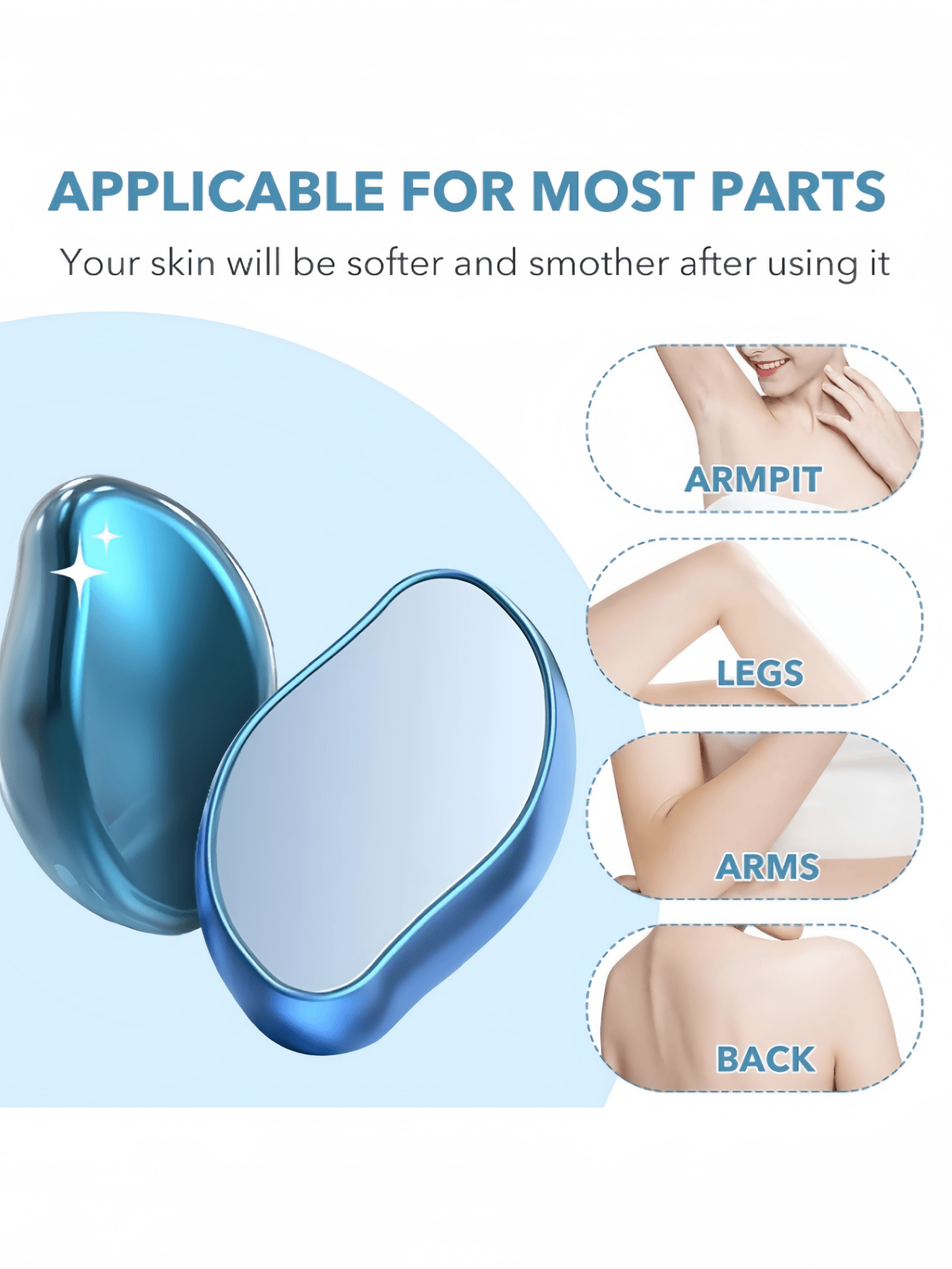 1pc NanoGlass Grinding Hair Removal Tool For Women, Summer Manual