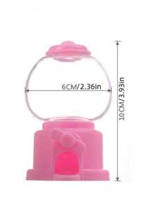 1pc Creative Plastic Mini Candy Dispenser With Rotating Function For Stationery And Gifts Wedding Party Gift Bags - Pink - View 2