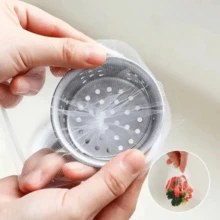 100入組，一次性廚房水槽過濾網袋用於收集食物廢料 - 白色 - 查看 5
