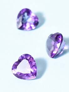 Natural Amethyst Carved Gemstone Pure Purple Crystal Accessories Ring Pendant, DIY Healing Stone, Energy Stone, Meditation Stone