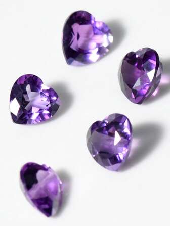 Natural Amethyst Carved Gemstone Pure Purple Crystal Accessories Ring Pendant, DIY Healing Stone, Energy Stone, Meditation Stone