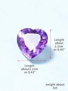 Natural Amethyst Carved Gemstone Pure Purple Crystal Accessories Ring Pendant, DIY Healing Stone, Energy Stone, Meditation Stone