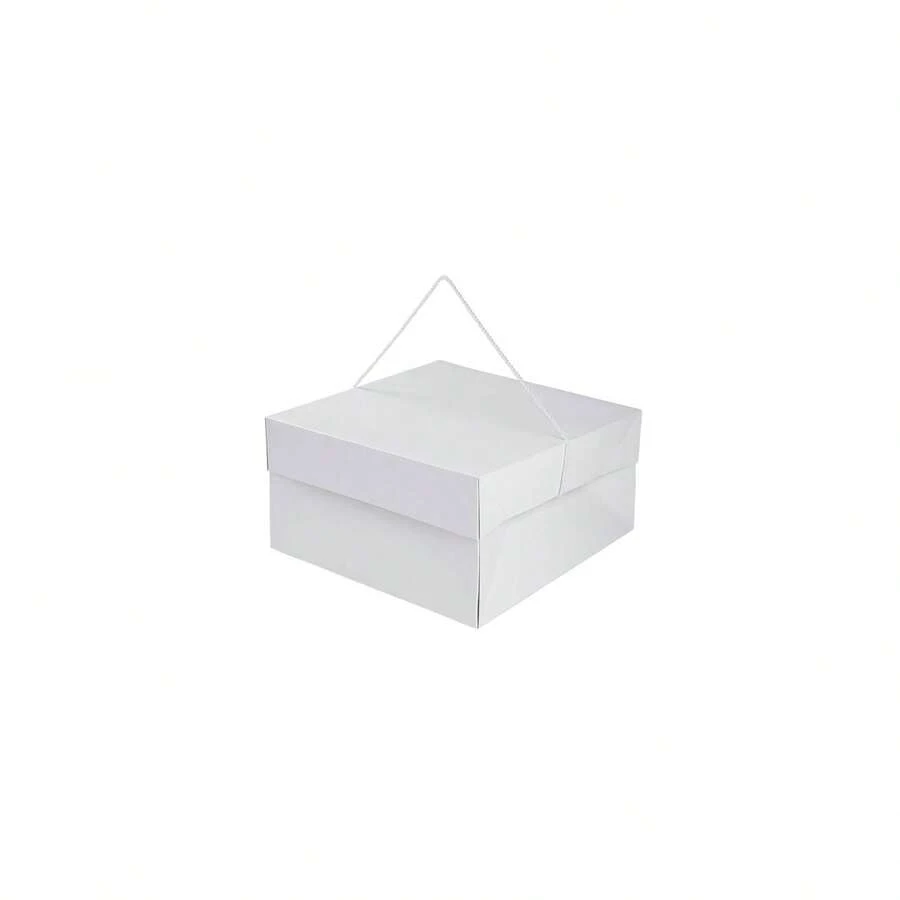 SSWBasics Hat Boxes With Handles - White - 14" X 14" X 7" - Case Of 25 - Sturdy White Cardboard Hat Box With Handles - Premium Cardboard Hat Boxes With Lids For Secure Storage - Elegant Hat Box Solution - Multicolor - View 1