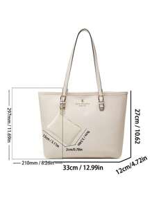 2024 neue europäische und amerikanische Art Frauenhandtasche, Schultertasche, Kreuzmuster, einfache Mode, große Tasche. - Weiss - Übersicht 2