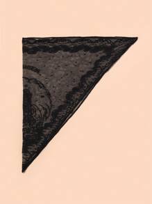 1pc White Virgin Mary Triangular Scarf, Breathable Neck Wrap, Headscarf