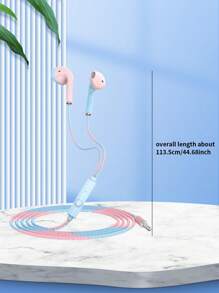 U19有線耳機具有雙色設計-粉藍 - 粉色 - 查看 2