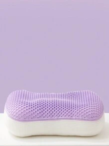 1Pc TPE Pectin Gối mùa hè tạo cảm giác mát lạnh,Sử dụng gối ngủ tổ ong,Gối mềm mại, thoáng khí bảo vệ đốt sống cổ,Hỗ trợ giấc ngủ & Hỗ trợ tốt, Bộ đồ giường - Màu tím - Xem 3