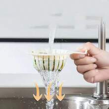 Giỏ thoát nước thiết kế hình tai thỏ có nắp đậy cho bồn rửa nhà bếp, chậu rửa rau củ, dụng cụ lọc thức ăn thừa để tránh tắc nghẽn - trắng - Xem 2