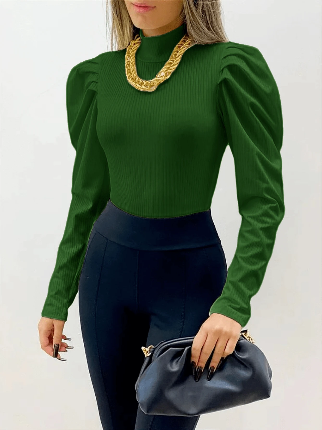 Women Tops - Army Green - View 1