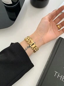 1 Stück Damen Edelstahl Metallarmband kompatibel mit Bändern 40mm Ultra2 49mm 44mm 45mm 46mm 41mm 42mm 38mm Ketten Design Armband kompatibel mit Uhren Serie 10 SE 9 8 7 6 5 4 3 2 1 kompatibles Zubehör (nur Armband)