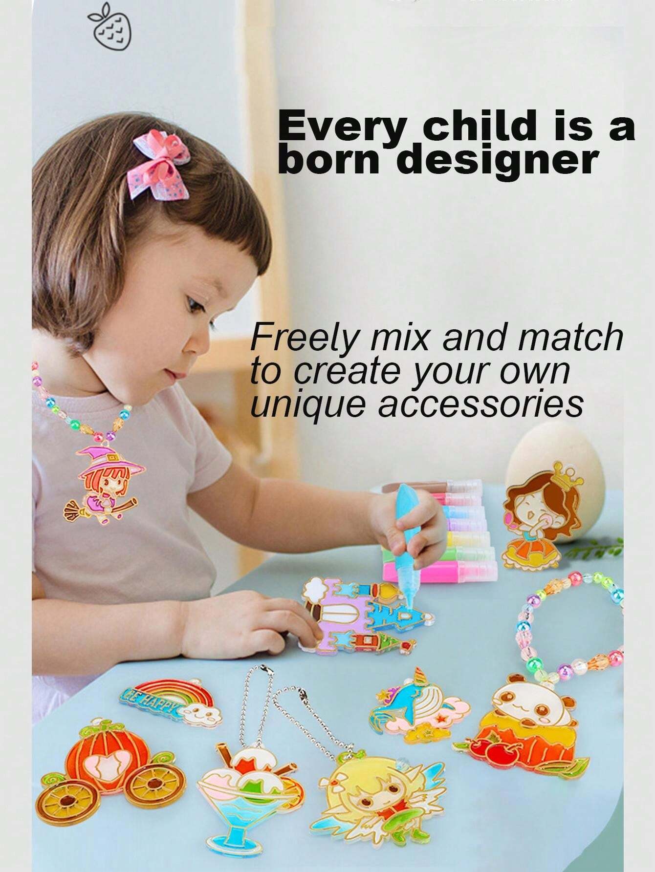 DIY Toys For Kids NoBake Glue Painting, DIY Handmade Beading, DIY