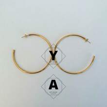 Women Hoop Earrings - 金色 - 查看 2