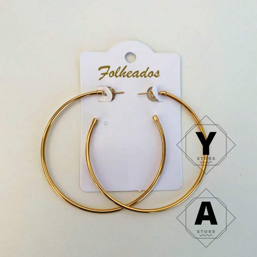 Women Hoop Earrings - 金色 - 查看 1