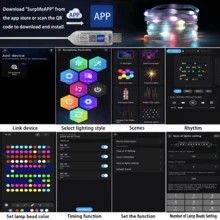 RGB Color Changing LED String Lights With APP Control, Suitable For Indoor And Outdoor Decoration, Remote Control, Party, Festival, Ambiance Lighting - Multicolor - View 4