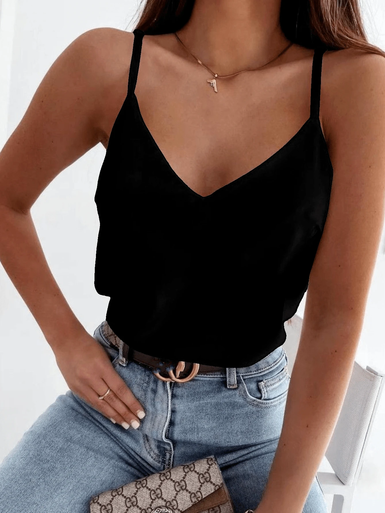 Women Tank Tops & Camis - Black - View 1