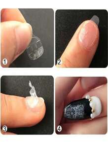 10 Planillas con 240 Pzas de Stickers Doble Cara para Pegar uñas Press On