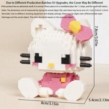 Sanrio Cute Building Blocks Kawaii Melody Cartoon Building Blocks Assembly Toys Birthday Puzzle Doll Gift Decoration Assembly Small Ornaments Desktop Ornaments Decorations (Plug And Insert Building Blocks)