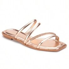 Women Flat Sandals - 銅色 - 查看 1