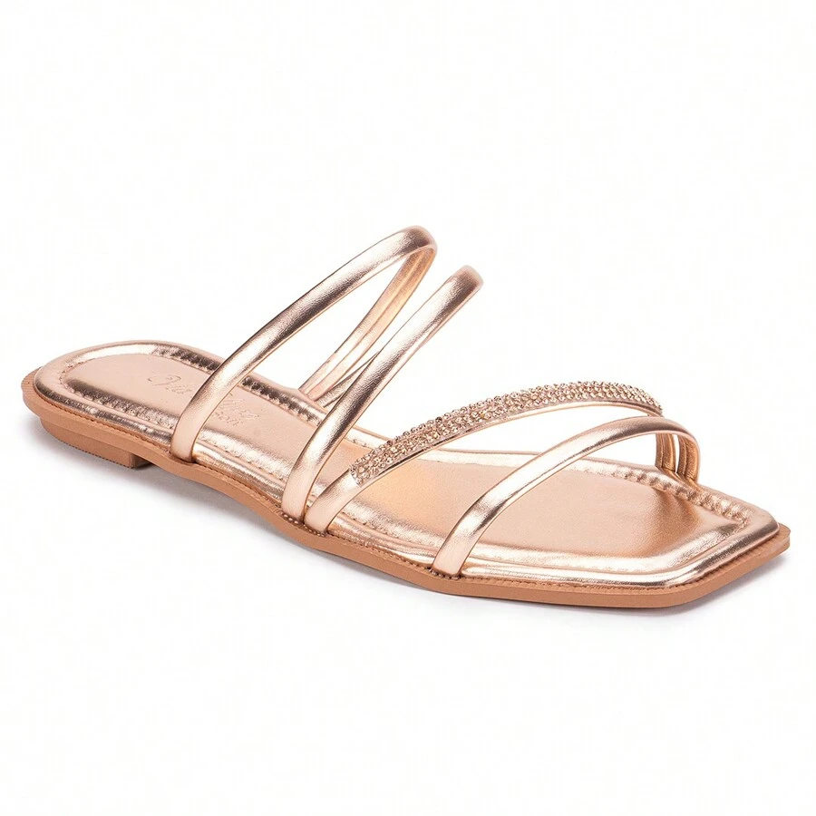 Women Flat Sandals - 銅色 - 查看 1