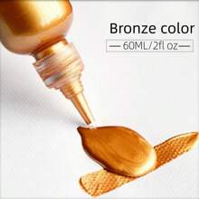 1 pieza Pintura acrílica metálica de 60ML/2fl Oz, para pintura DIY, manualidades en madera, vidrio, porcelana, no se desvanece, suministros de arte para artistas y adultos Vuelta a la escuela, Día de la Madre, regalo para mamá