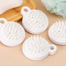 1入組矽膠洗髮刷按摩梳子，柔軟的髮毛清洗頭皮按摩梳理 - 白色 - 查看 4