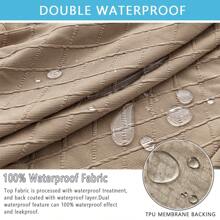 2/3 Pieces Waterproof Sofa Seat Cushion Cover Elastic Sofa Seat Slipcover With Solid Cushion Cover, Washable Furniture Protector Cover For Armchair Loveseat Sofa - Khaki - View 3