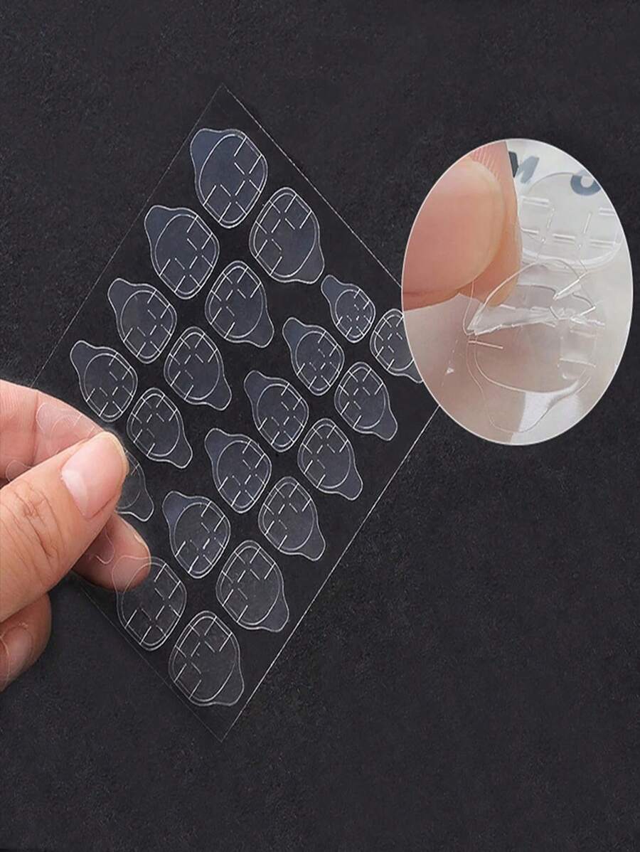 10 Planillas con 240 Pzas de Stickers Doble Cara para Pegar uñas Press On