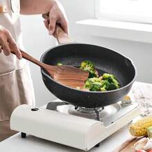AIUHI 7 pièces Ustensiles de cuisine en bois, Cuillères pour la cuisine, cuillères de cuisine en bois naturel avec support, Ensemble de Spatule antiadhésives, Articles de cuisine indispensables