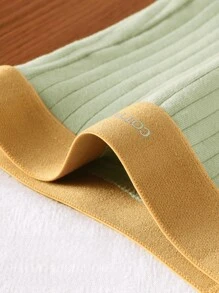 4-delige herenbroek, eenvoudige gestreepte honingraatstructuur, antibacterieel, vochtabsorberend, ademend, contrasterende taille, geschikt voor dagelijks en casual gebruik