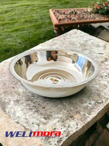Bowl De Acero Inoxidable (35x9.5 Cm) Tazón De Cocina Multiusos Para Mezclar, Servir Y Preparar Alimentos - Cuenco Para Aperitivos - Ensaladeras Premium
