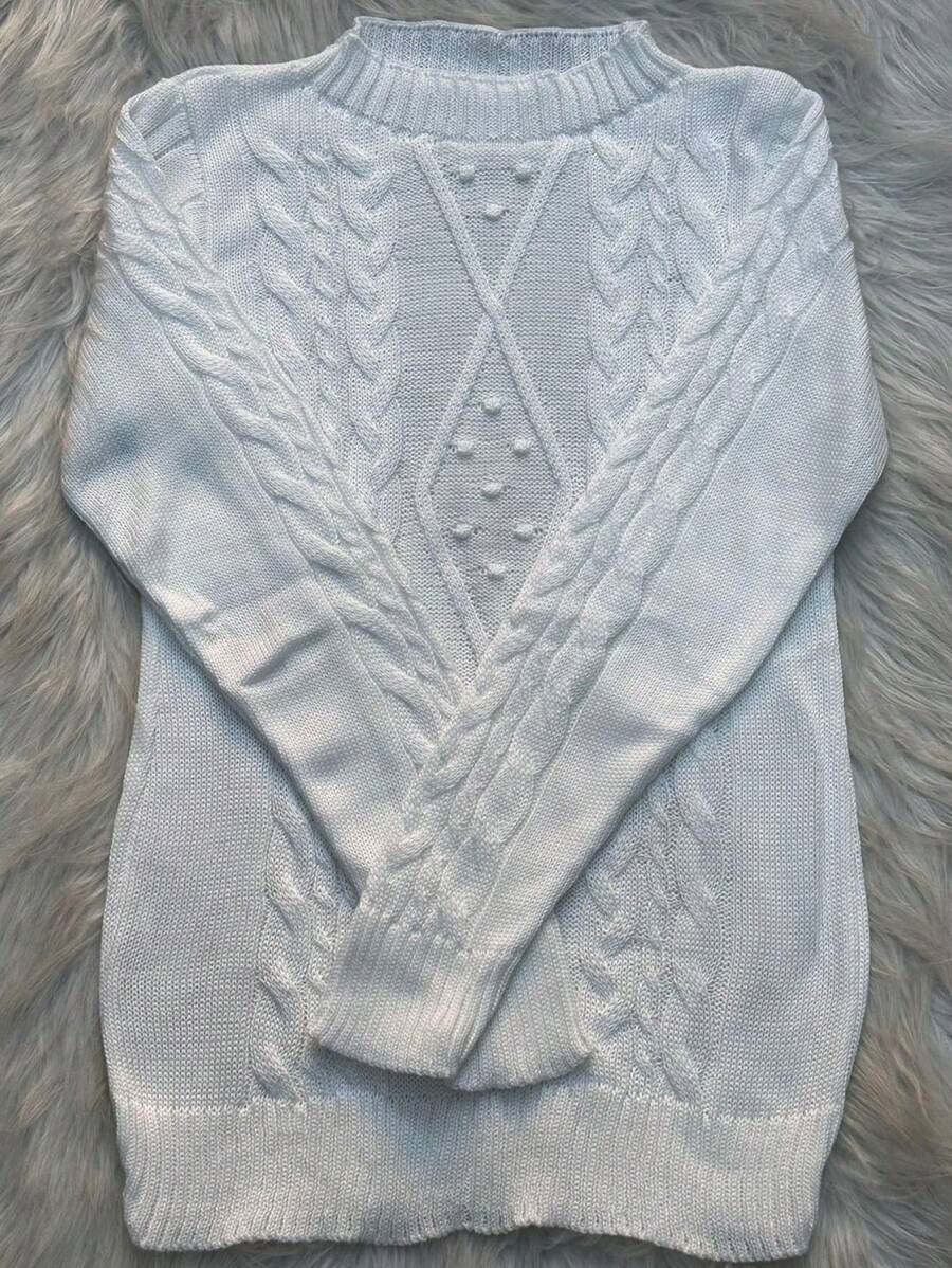 Plus Size Knit Tops - Blanco - Ver 1