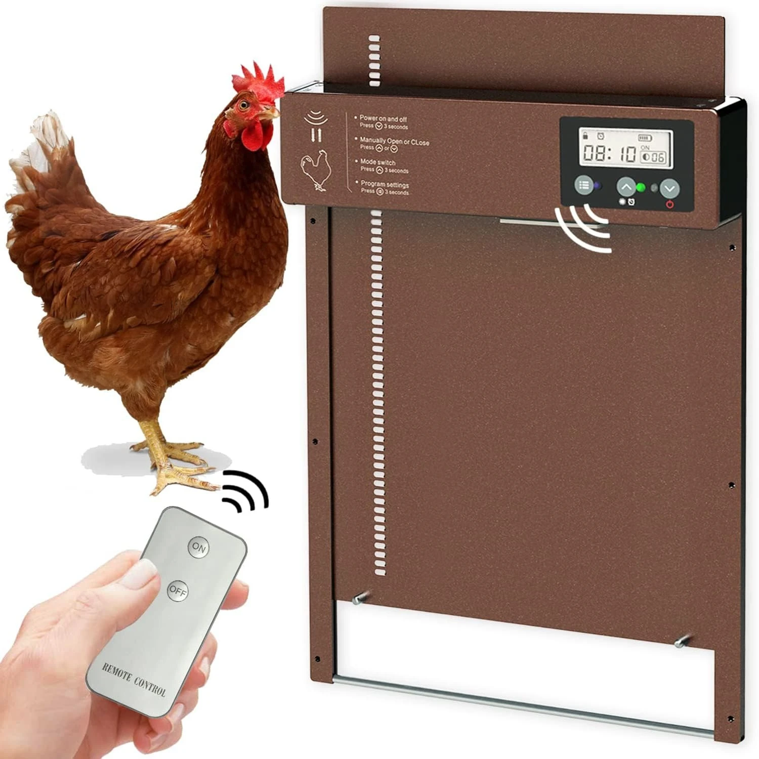 Automatic Chicken Coop Door Opener With Timer & Display Battery
