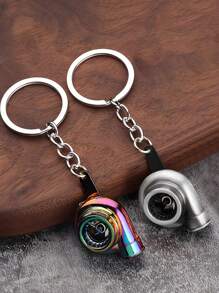 1 pieza Llavero creativo de turbocompresor para modificación de automóviles, llavero de metal de turbocompresor, colgante publicitario, regalo al por mayor para fanáticos de los automóviles, accesorios de automóviles, gótico lindo Y2k