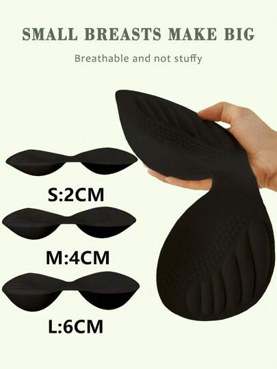 One-Piece Gathered And Breathable Bra Pad With 3 Thickness Options, Latex Bra Replacement Pad Suitable For Sports Bras And Regular Bras