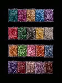 1400顆20g 2.5mm古董珠銀嵌入系列DIY手工珠子，珍珠刺繡，鑽石髮夾材料-母親節禮物，教師節禮物，畢業禮物 - 20色灌銀古董珠 - 查看 1