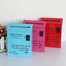 1pc Rustic Tin Wall-Mounted Waterproof Mailbox, Random Color - Multicolor Random - View 4