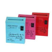 1pc Rustic Tin Wall-Mounted Waterproof Mailbox, Random Color - Multicolor Random - View 5