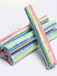 1pack Macaron-Colored Chenille Stem Pipe Cleaners, DIY Handmade Material Plush Dinosaur Pipe Cleaner For Kids - Multicolor - View 5