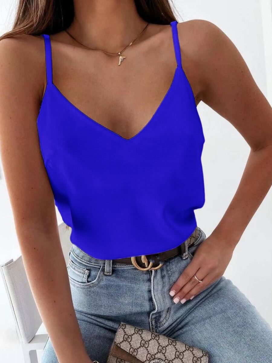 Women Tank Tops & Camis - Royal Blue - View 1