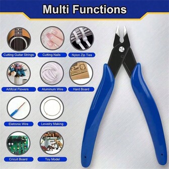 Mini Diagonal Pliers Carbon Steel Pliers, Portable Electrical 170 Wire Flush Cutters Clippers, Nippers, Cable Stripping Tool, Clean Cut Pliers, Side Cuttes, Tools For Men