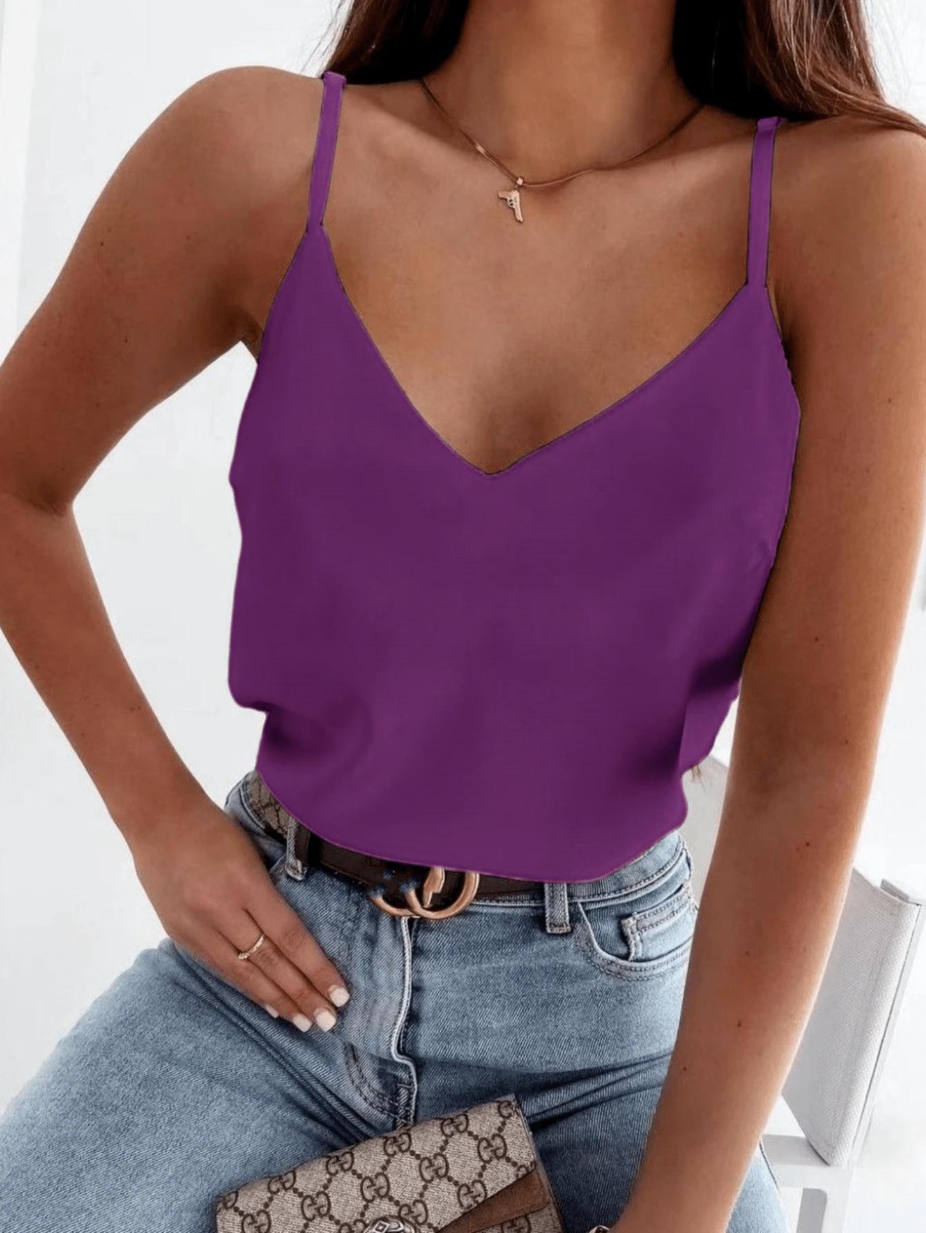 Women Tank Tops & Camis - Morado - Ver 1