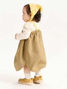 mini bala Young Girl Long-Sleeved Set 2024 Spring Skin-Friendly Pure Cotton Fashion T-Shirt Dress