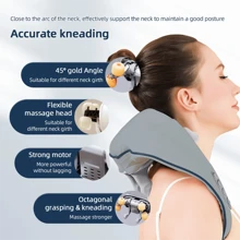 1 Pc Electric Neck And Shoulder Massager, Wireless Neck And Back Massage Shawl, USB Charging, For Home, Office, Driving, Kneading Massage Shawl, Mother's Day, Father's Day Gifts Gym Accessories, Sport, Gym, Home Exercise, Massager, Massage