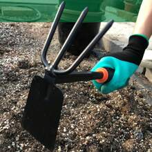 1pc Garden Hand Tool, Wide Shovel Manual Cultivator Rake, Double-Sided Cultivation Tool, Used For Digging, Transplanting, Weeding - Double-Headed,Garden Tools, Gardening Tools For Garden - Double Head - View 3