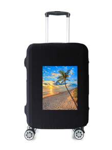 1入訂製行李套，獨特輕巧防塵彈性，印有圖片，厚實耐用，大容量，可愛時尚並個性化，送給老師的開學畢業禮物 - S - 查看 3