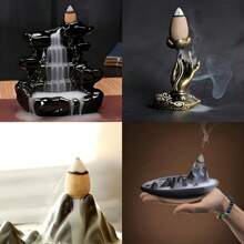 Conos De Incienso Hipnotizantes Con Fragancia Natural + Un Quemador De Incienso - Incienso de reflujo - Ver 9