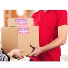 60pcs 2x3 Inch Pink Fragile Warning Stickers, For Shipping And Moving "Handle With Care Fragile Thank You", Don Not Drop, Fragile Labels Warning Stickers Back To School - Multicolor - View 4