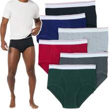 ToBeInStyle Men's Pack Of 3 Or 6 Cotton Bikini Briefs - 6 Pack: Assorted - View 2